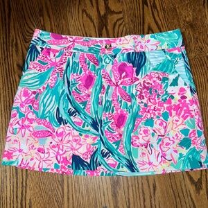 Lilly Pulitzer Nicki Skort Via Flora Print size 10 EUC
